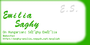 emilia saghy business card